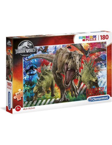 Clementoni- Puzzle Jurassic World 180 pzs Park Infantil