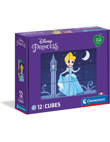 Puzzle Cubo Princesas Disney 12 pzs