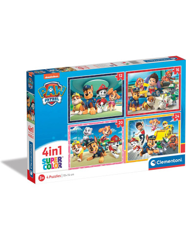 Puzzles de 12, 16, 20 y 24 Piezas Paw Patrol, Patrulla Canina