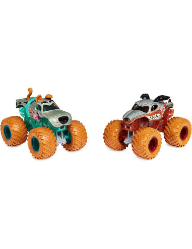 Monster Jam - Coches Monster Truck 1:64 - Pack De 2 Camiones Metálicos Auténticos