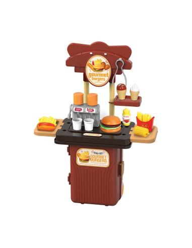 Mini Trolley 4 en 1 Tienda Hamburguer