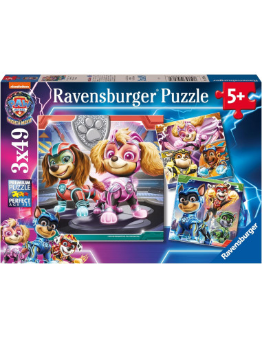 Puzzle Paw Patrol, Colección 3 x 49, 3 Puzzle de 49 Piezas