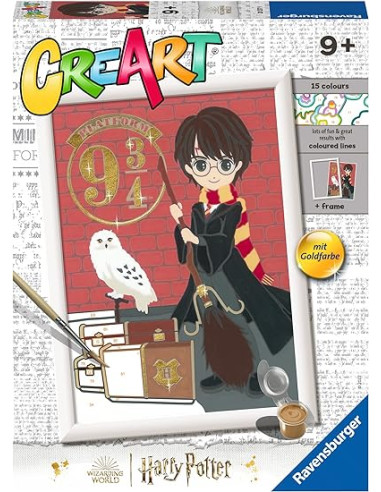 CreArt Serie D: Harry Potter, Salida para Hogwarts, Kit para Pintar por Números