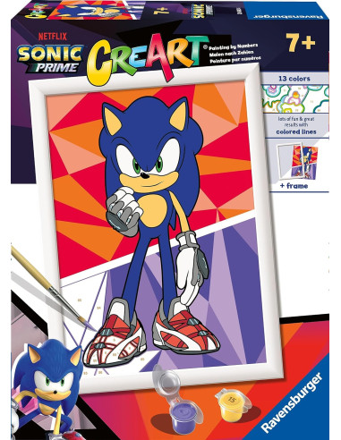 CreArt Serie D: Sonic Prime, Kit para Pintar por Números