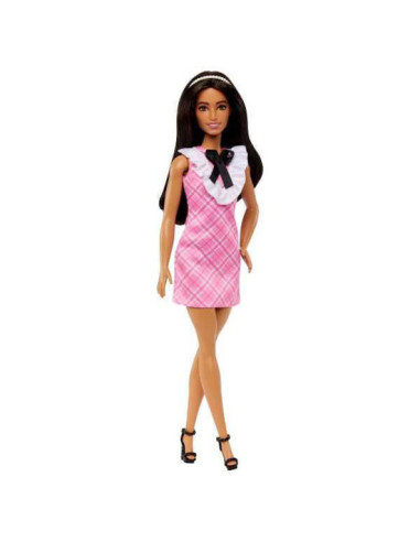 Barbie Fashionista - Vestido Tartán Rosa