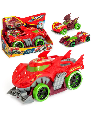 T- Racers Mix ´N Race Squad Launcher Dragon – Camión dragón Que se transforma en Lanzador