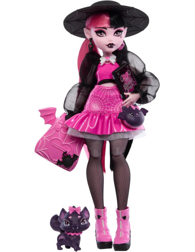 Monster High Fabulosa Draculaura Muñeca articulada con Mascota Count Fabulous