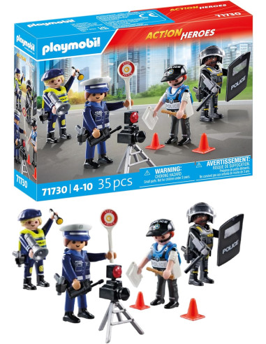 PLAYMOBIL | Action Heroes | Set de Figuras de Policía