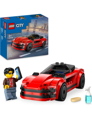 LEGO City Deportivo Rojo Coche de Juguete con Minifigura