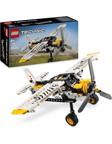 LEGO Technic Avioneta Maqueta de Avión de Juguete, Modelo de Aeroplano con Diseño de Cebra