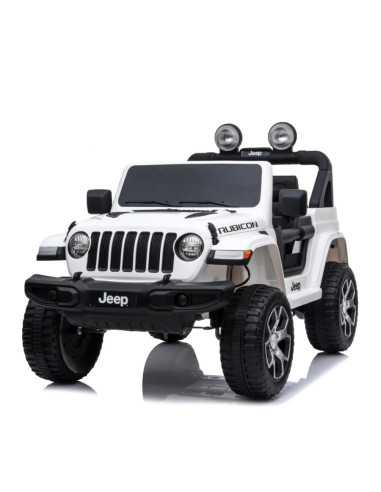 Vehiculo Jeep Rubicon Coche Eléctrico 12v Infantil blanco