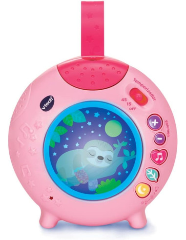 VTech Duerme Conmigo, Proyector Portátil Para Cuna Rosa