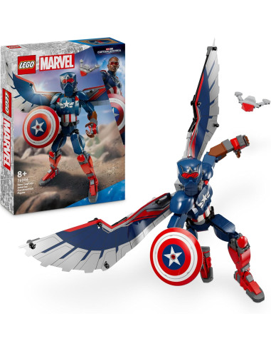 LEGO Marvel Figura para Construir: Nuevo Capitán América de Acción