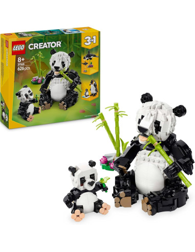 LEGO Creator 3 en 1 Fauna Salvaje: Familia de Pandas Transformable 