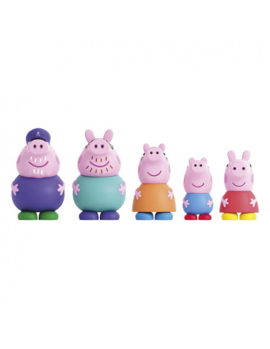 Peppa Pig 5 Figuras de Baño (familia)