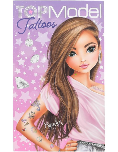 TOPModel-Set niños con 6 Hojas de Tatuajes temporales de Diferentes Motivos