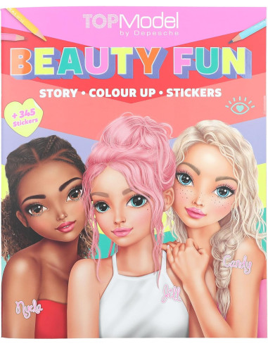 TOPModel Beauty Fun-Libro para Colorear con 36 diseñar Motivos de Modelos